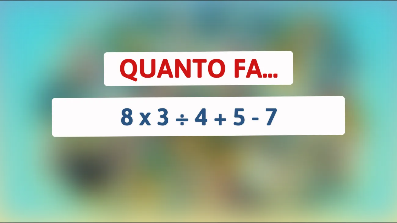 \"Risolvi questo enigma matematico e scopri se sei più intelligente della media!\""