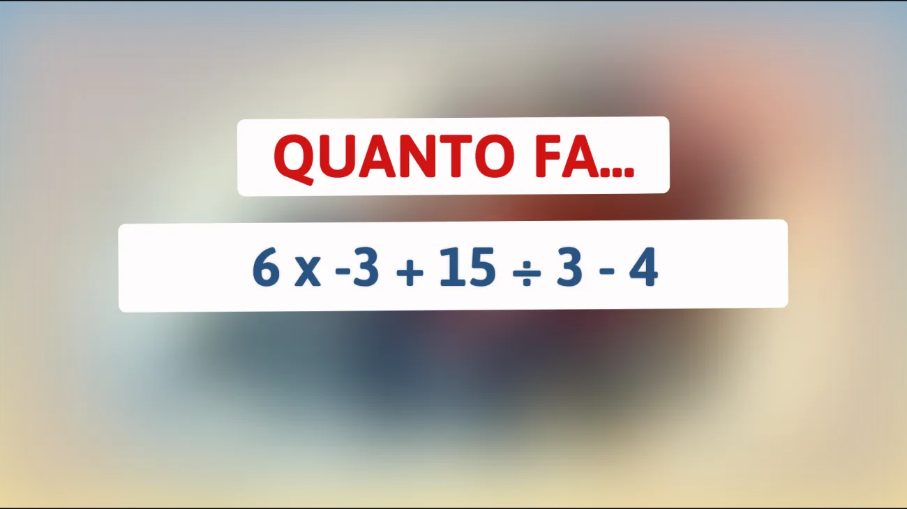 \"Svela il mistero matematico: scopri se riesci a risolvere questo complesso enigma numerico!\""