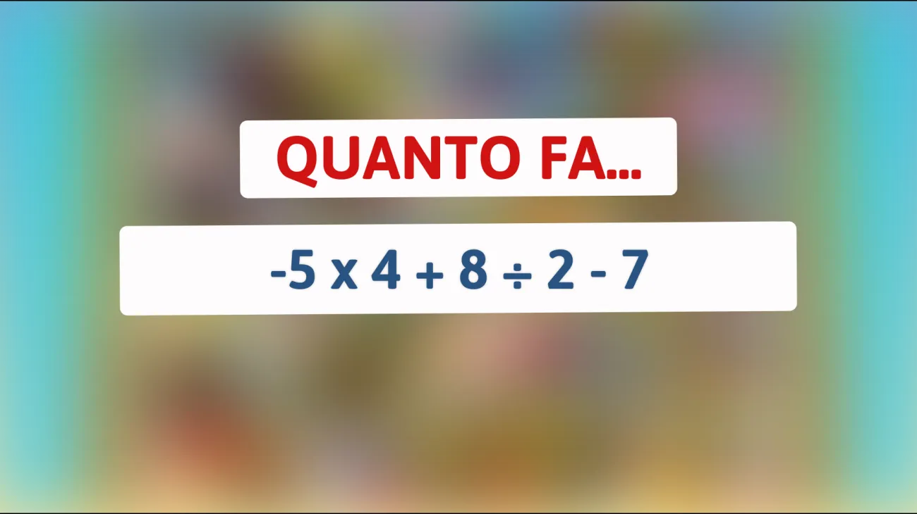 \"Pensi di essere un genio dei numeri? Risolvi questo semplice calcolo che confonde anche le menti brillanti!\""