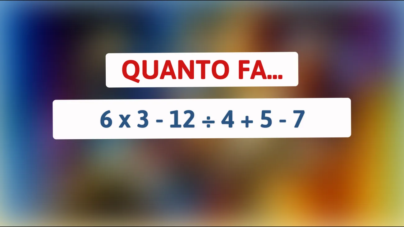 \"Solo il 1% delle persone sa risolverlo: riesci a battere questo indovinello matematico?\""