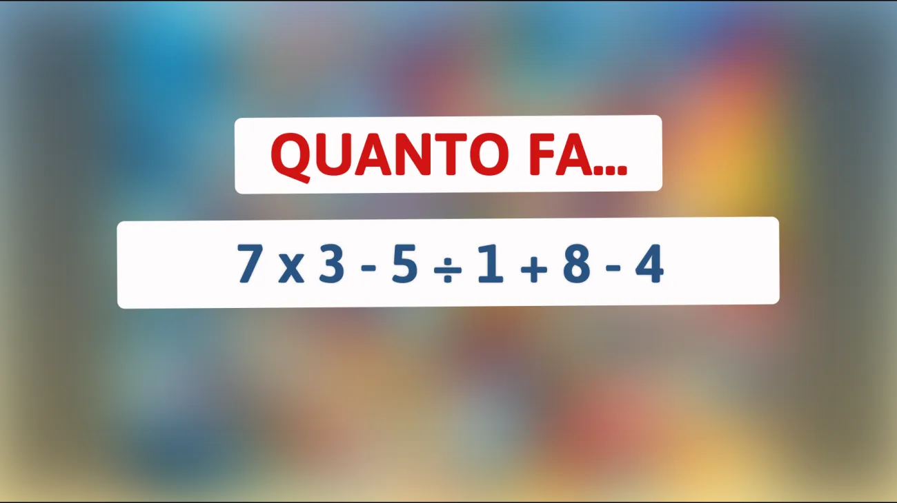 \"Solo un genio può risolvere questo enigma matematico in 10 secondi!\""