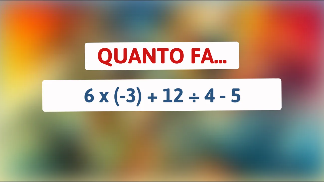 Sfida la tua intelligenza: solo i più brillanti risolvono questo rompicapo matematico! Sei uno di loro?"