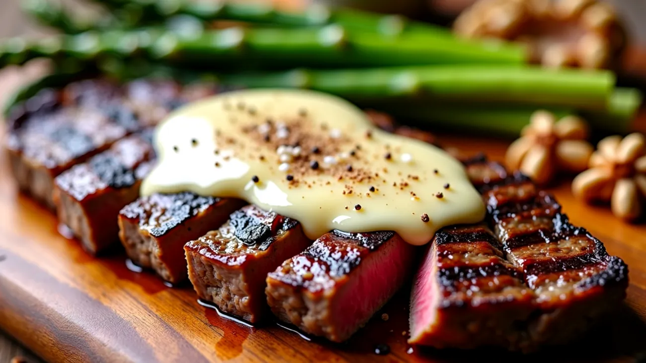 Tagliata di manzo taleggio asparagi"